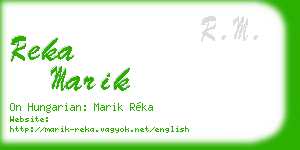 reka marik business card